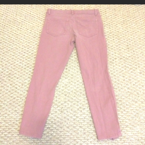 Silver Crush Distressed Cropped Jeans Size 3 Blush Pink - Picture 4 of 9